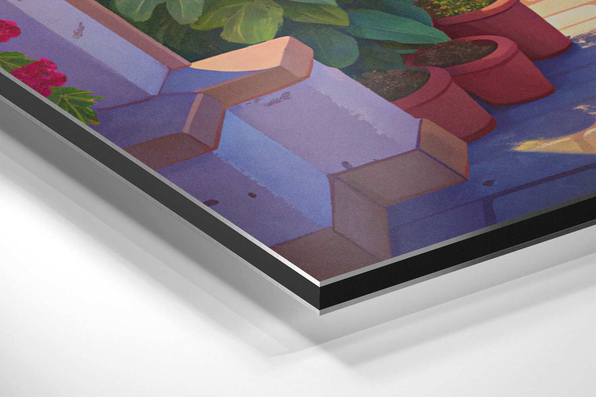 Mediterraans Paradijs – canvas kunstwerk als wanddecoratie