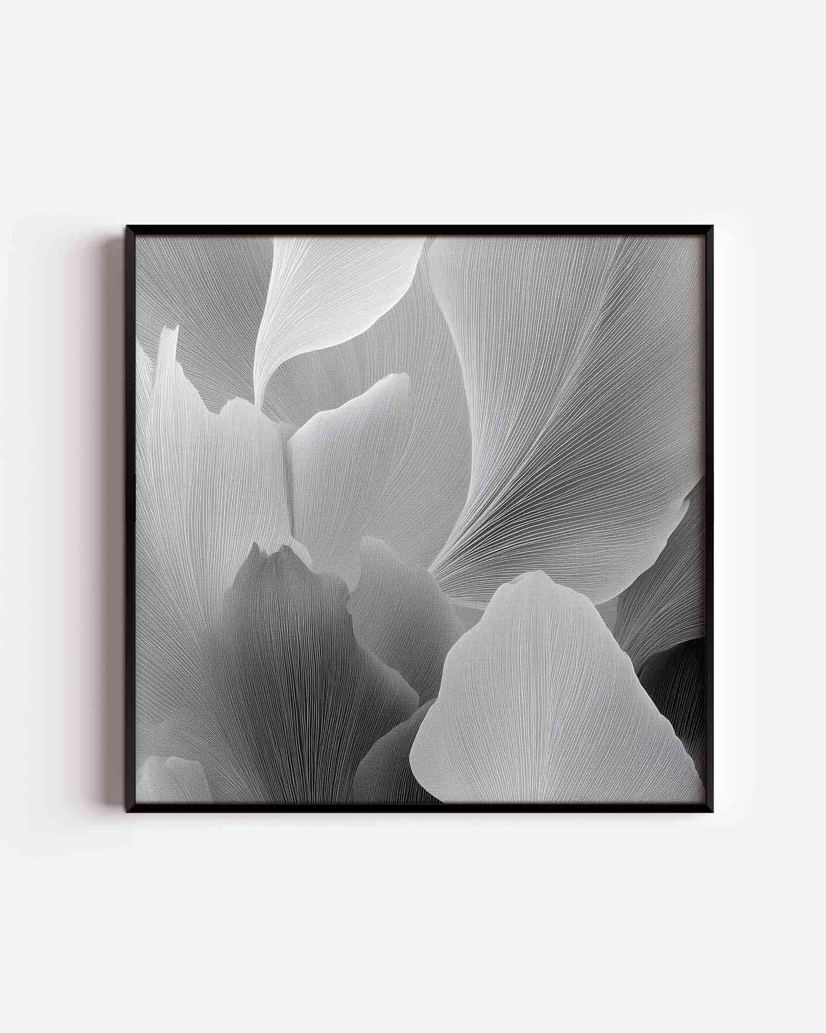 Abstracte bladeren – abstracte vierkante poster als wanddecoratie