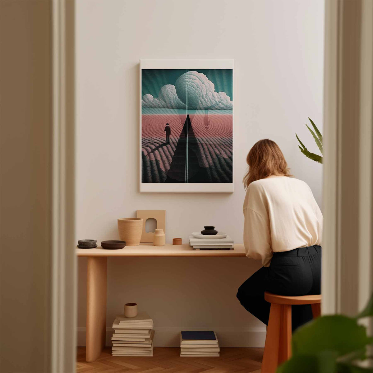 Dromerige Horizon – plexiglas wanddecoratie in portret formaat