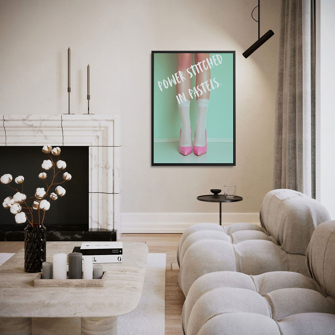 Pastel elegantie – staand wanddecoratie kunstwerk