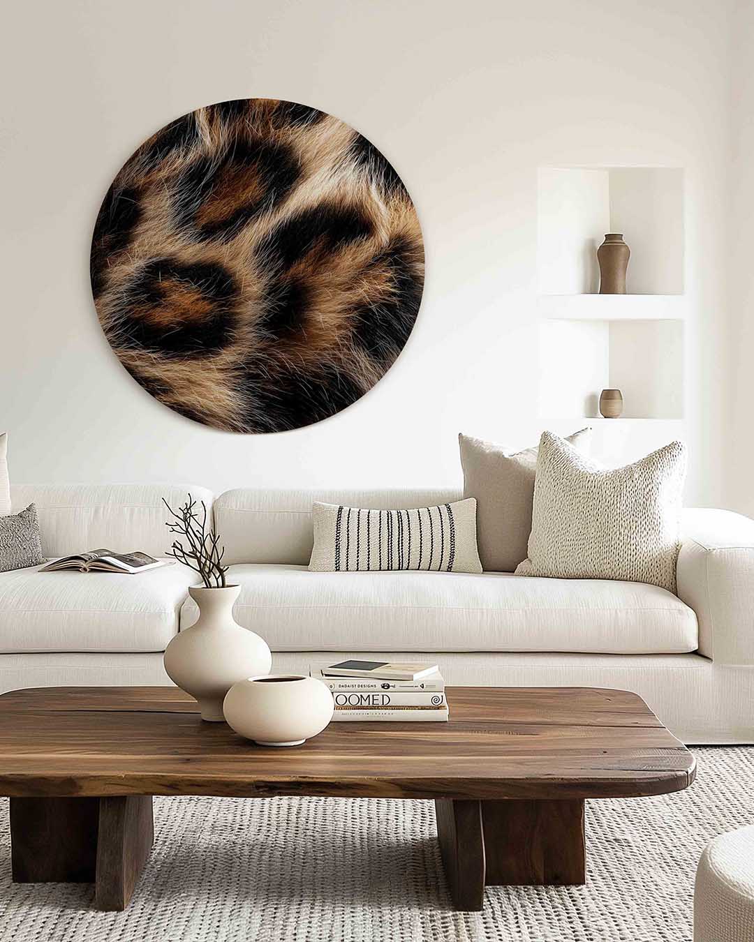 Luipaardprint – dierenprint muurcirkel voor aan de muur