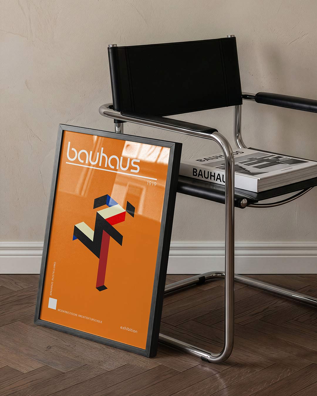 Vorm en kleur – staande Bauhaus poster voor aan de muur