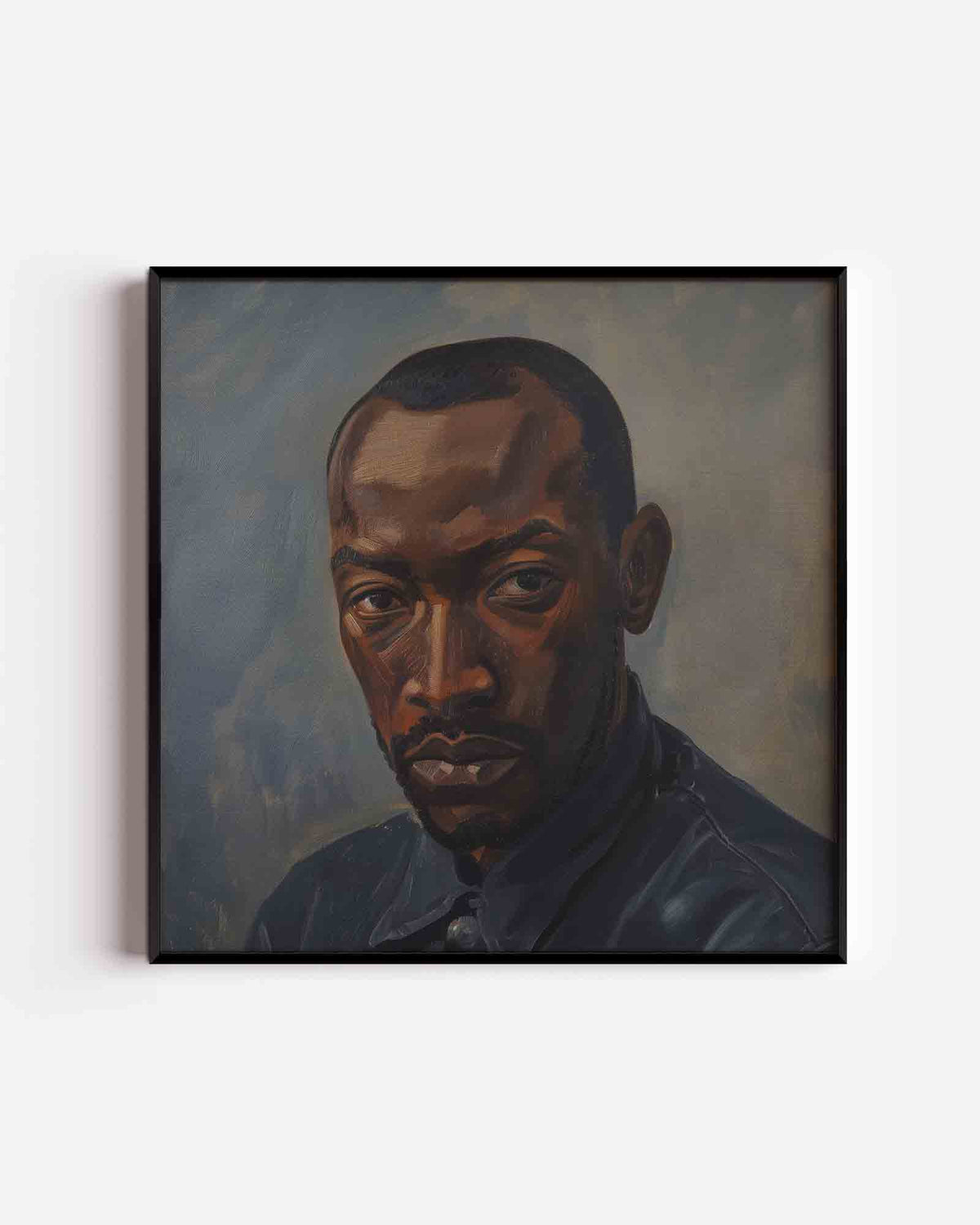 Portret van man – design vierkante poster als wanddecoratie