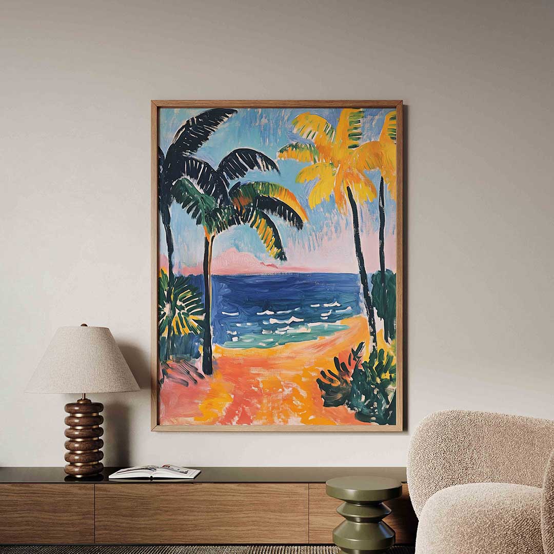 Tropische palmbomen – tropische jungle poster in staand formaat