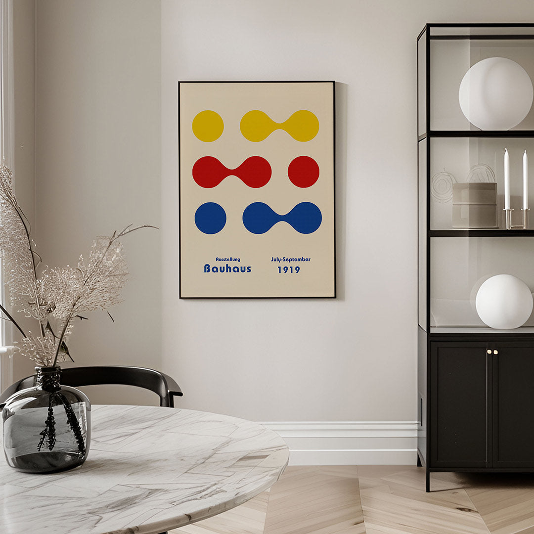 Vorm en kleur – geometrische Bauhaus poster in staand formaat
