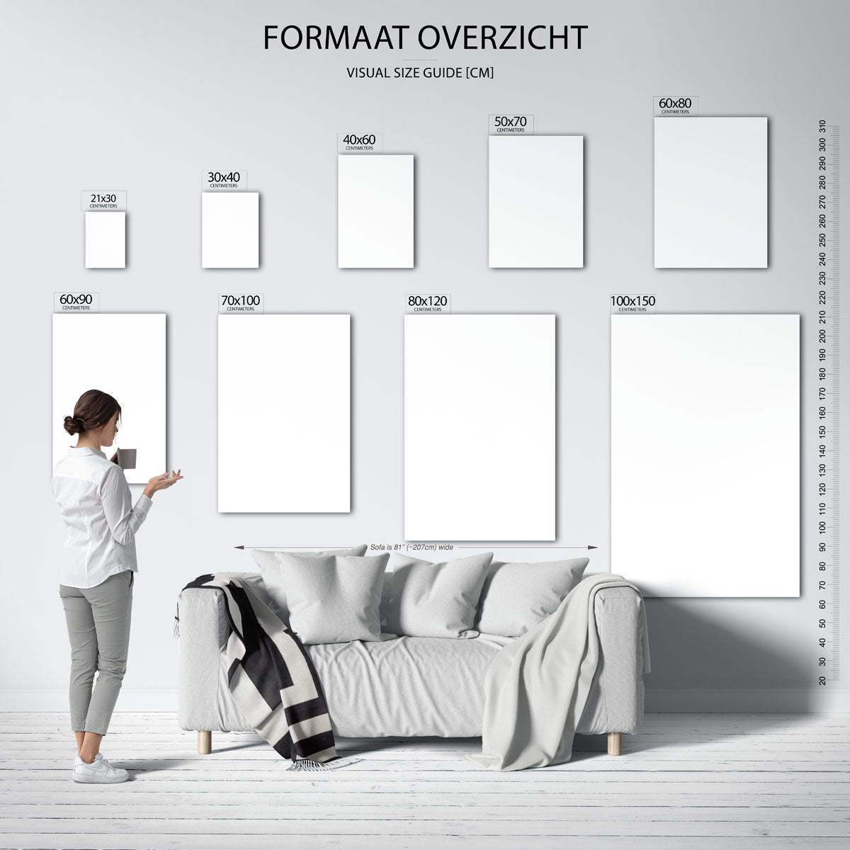Vijg illustratie – staande muurposter met kleurrijke abstracte vormen