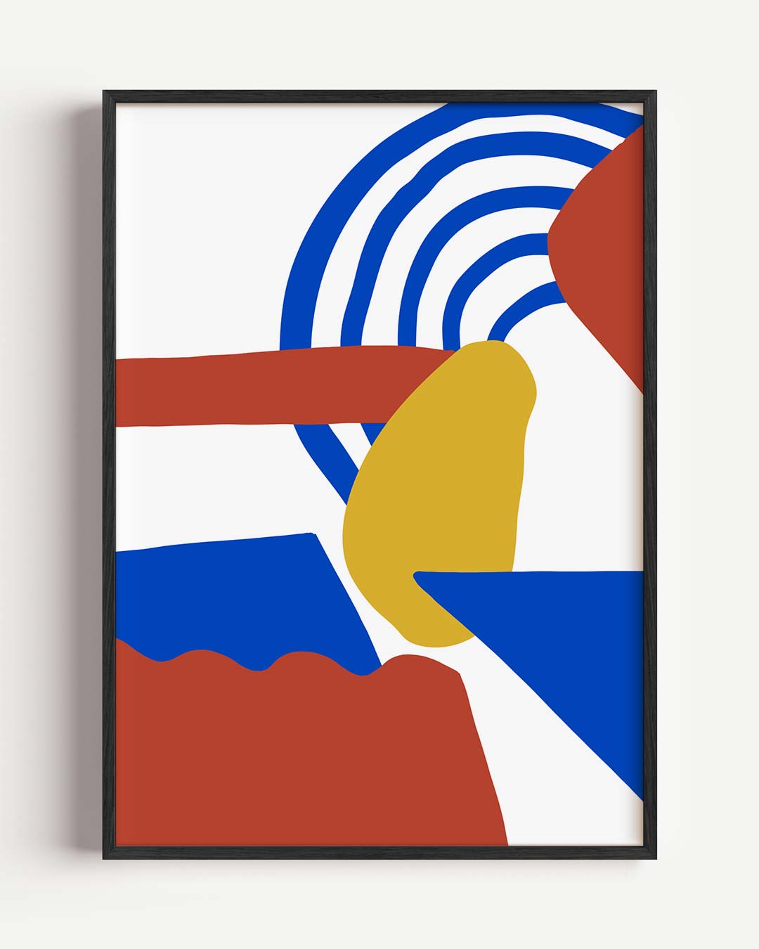 Kleurrijke Abstracte Kunstposter – kleurrijke abstracte portret poster als wanddecoratie