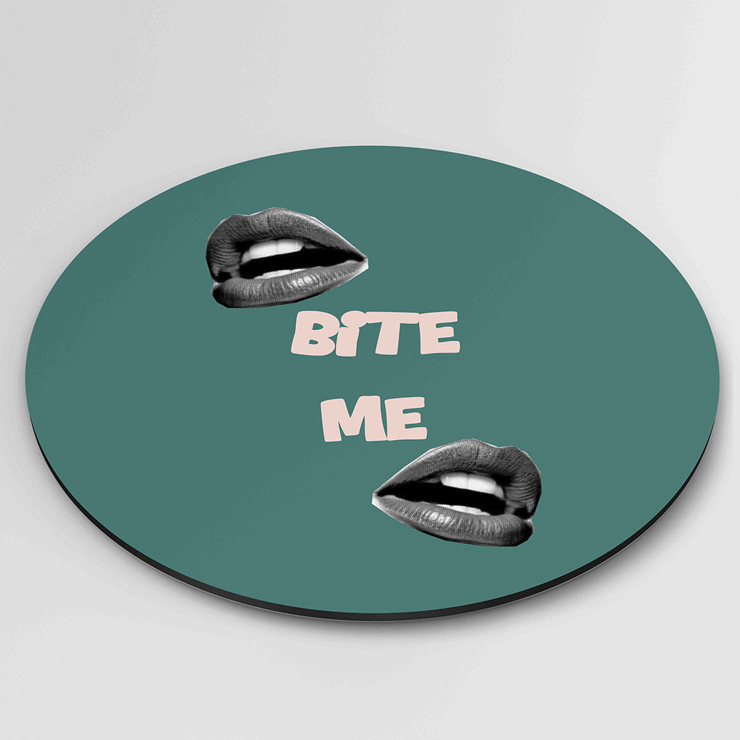 Bite me – Pop Art wandkunst als moderne muurcirkel