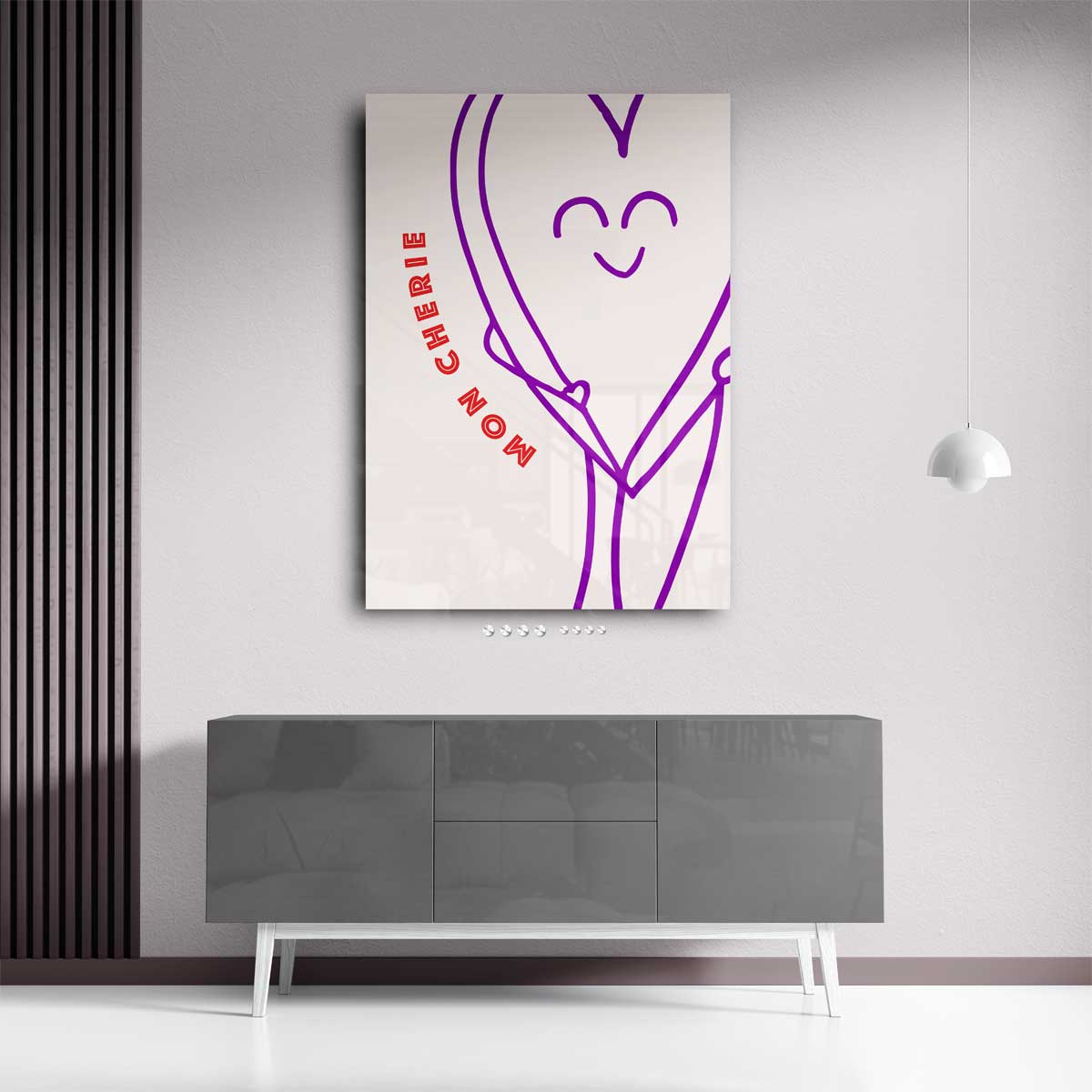 Mon Chérie – kunstwerk met zwarte baklijst