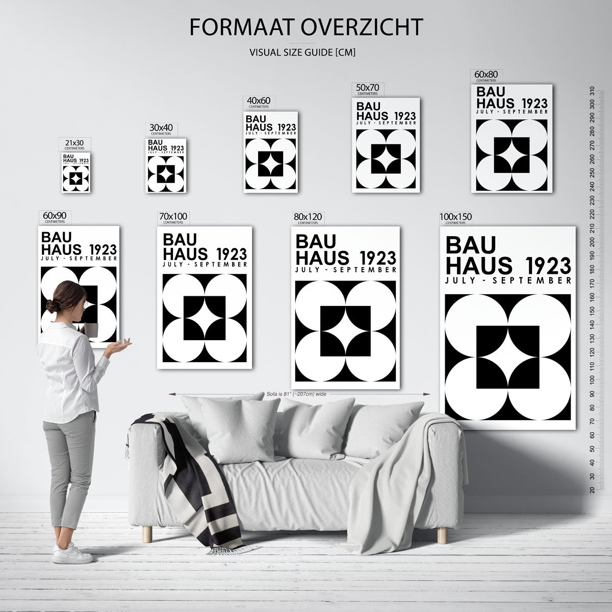  – geometrische poster in Bauhaus-stijl van WallArtistic