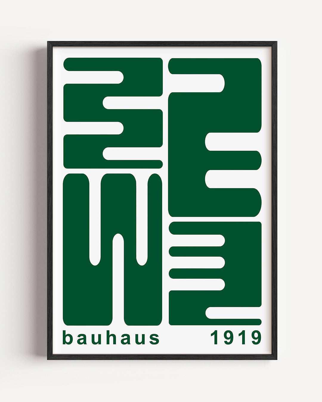 Lijnenspel en vormen – staande Bauhaus poster als wanddecoratie