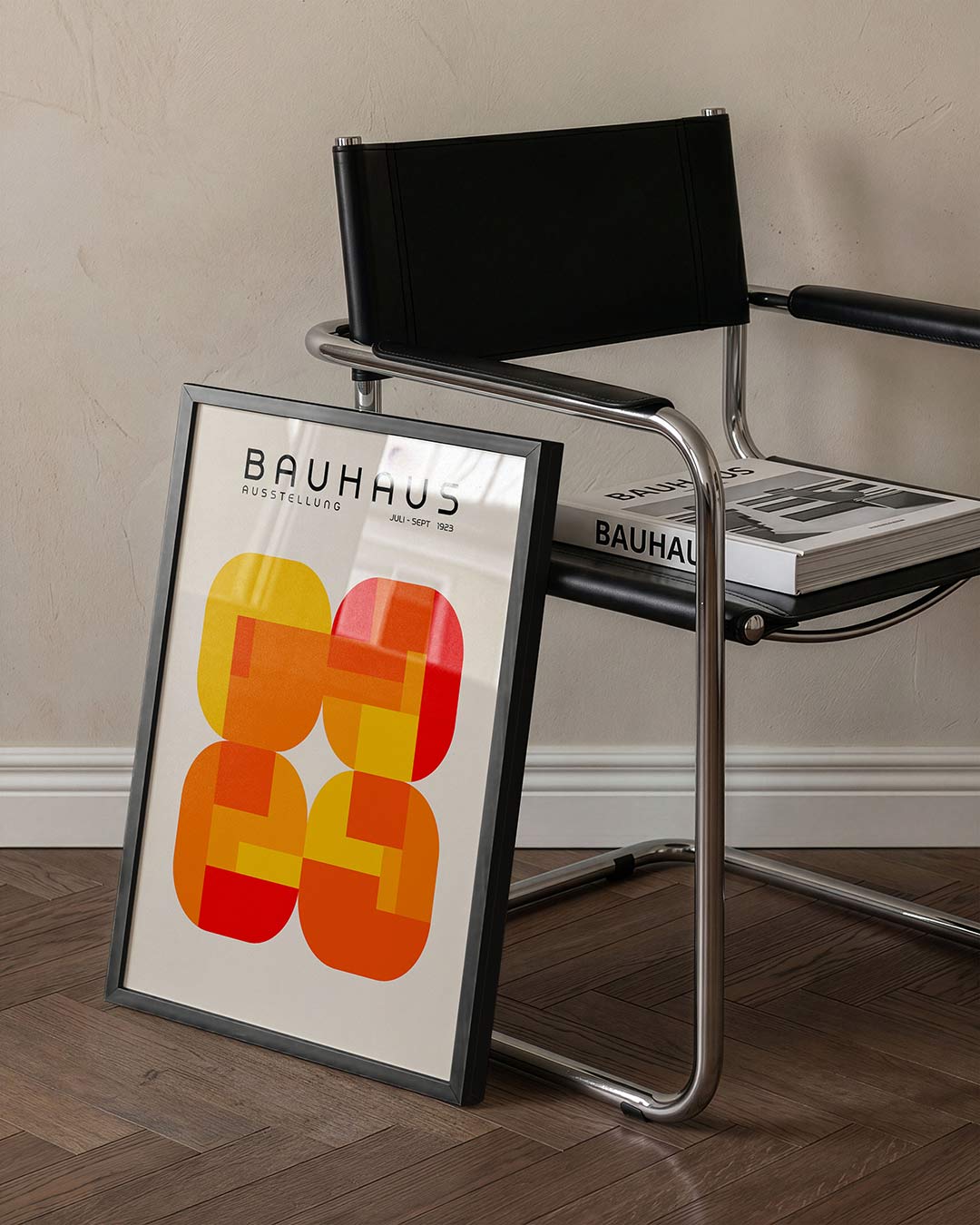 Vormen en vlakken – staande Bauhaus poster voor aan de muur