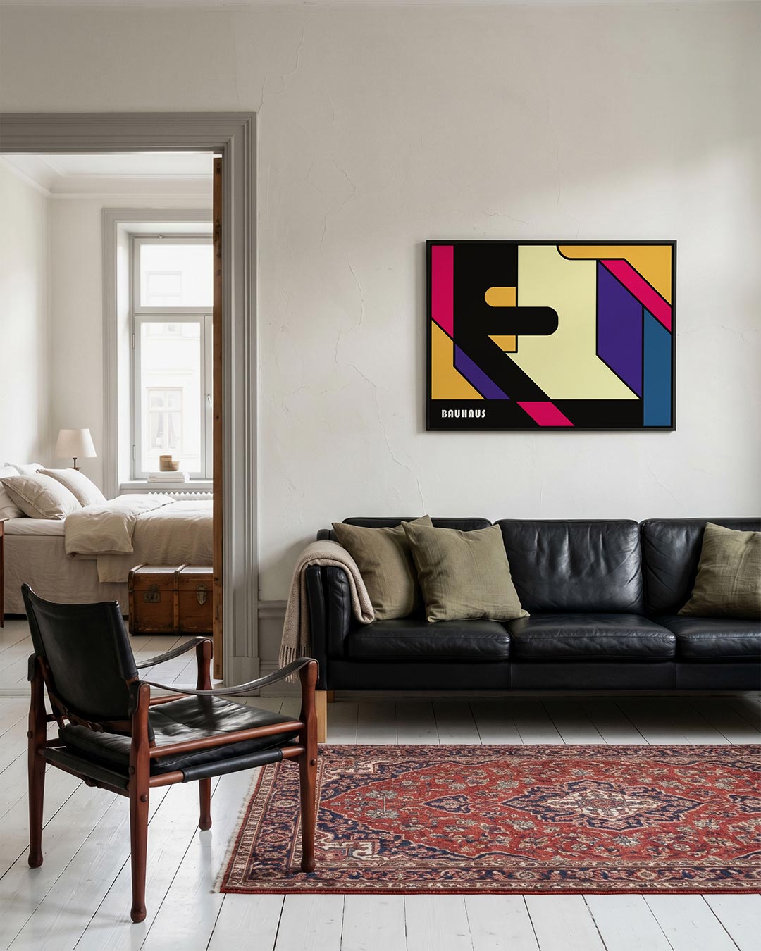 Vorm en kleur – geometrische Bauhaus poster in liggend formaat