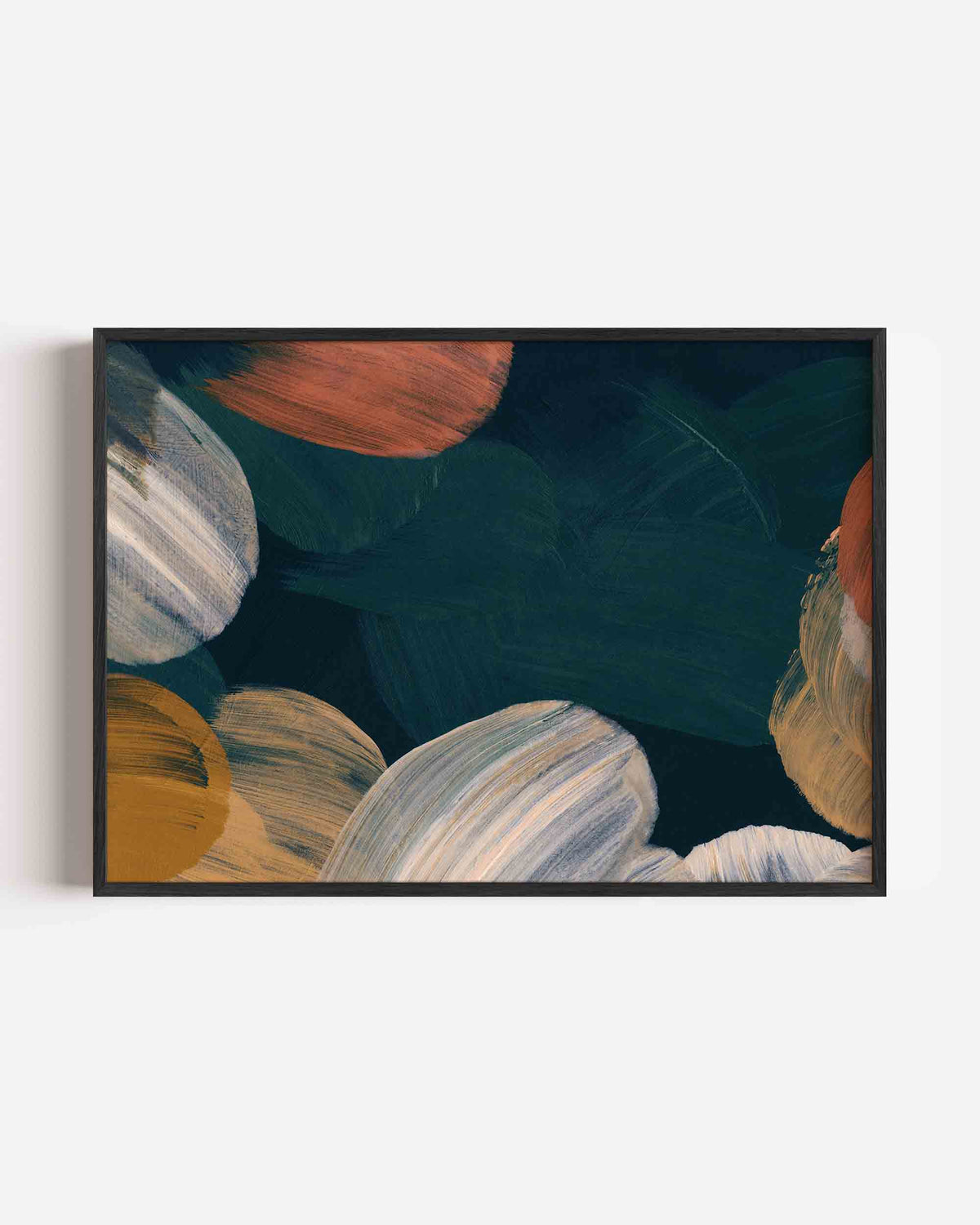 Abstracte penseelstreken – schilderkunst landscape poster als wanddecoratie