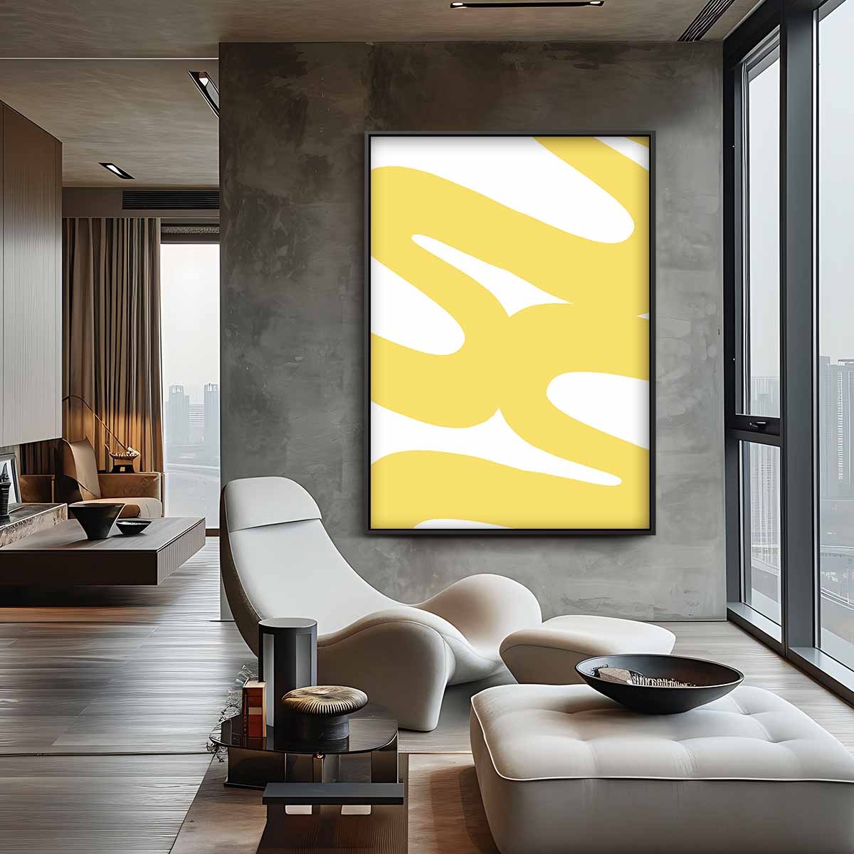 Zonnestraal Patronen – canvas wanddecoratie in portret formaat