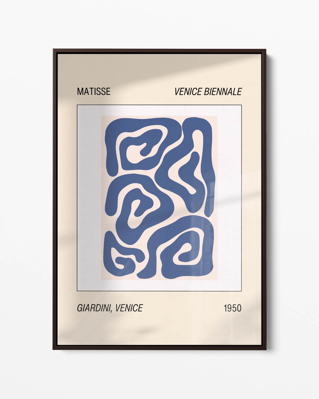 Abstracte Blauwe Patronen – portret kunstwerk als wanddecoratie