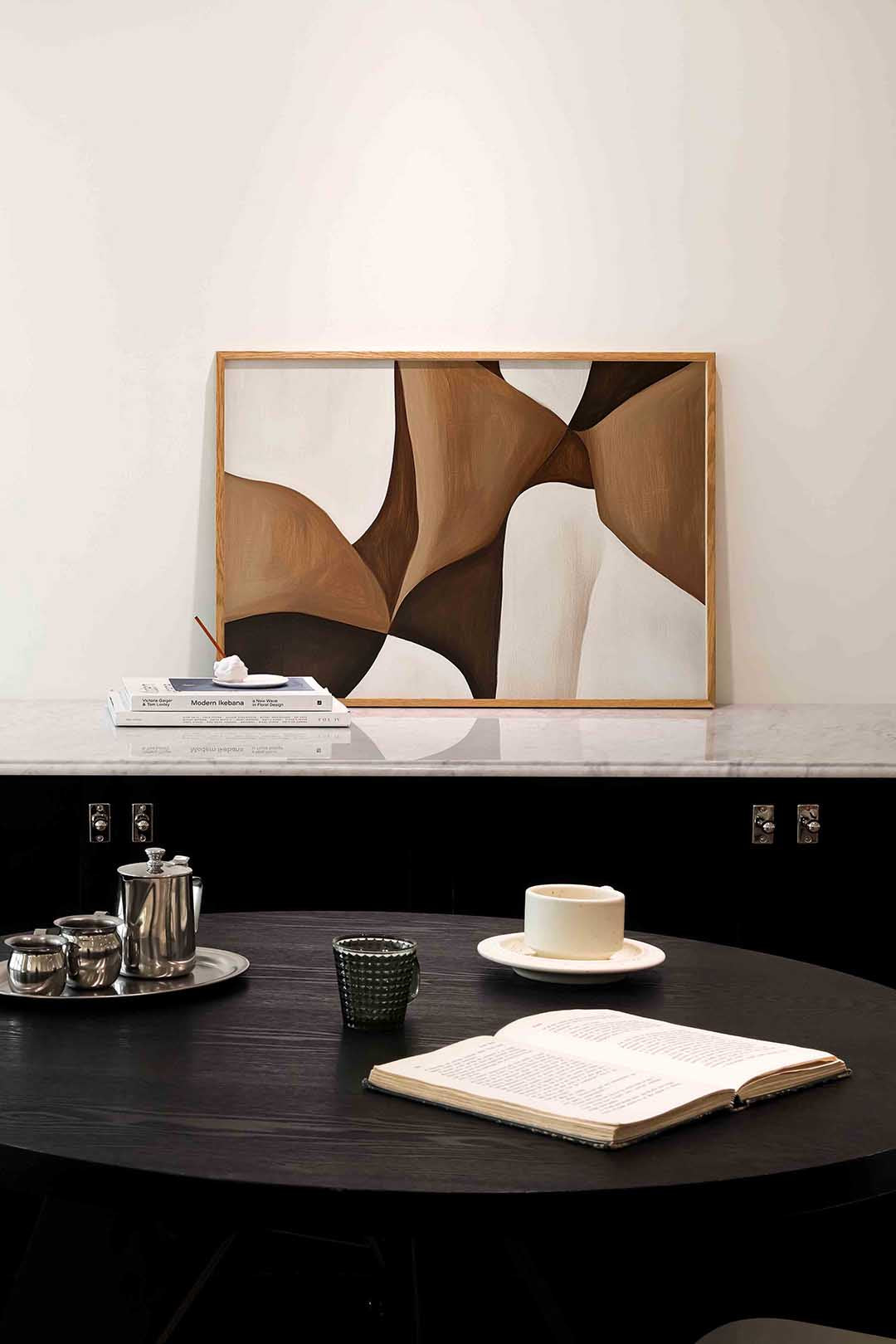 Abstracte vormen – abstracte poster in liggend formaat