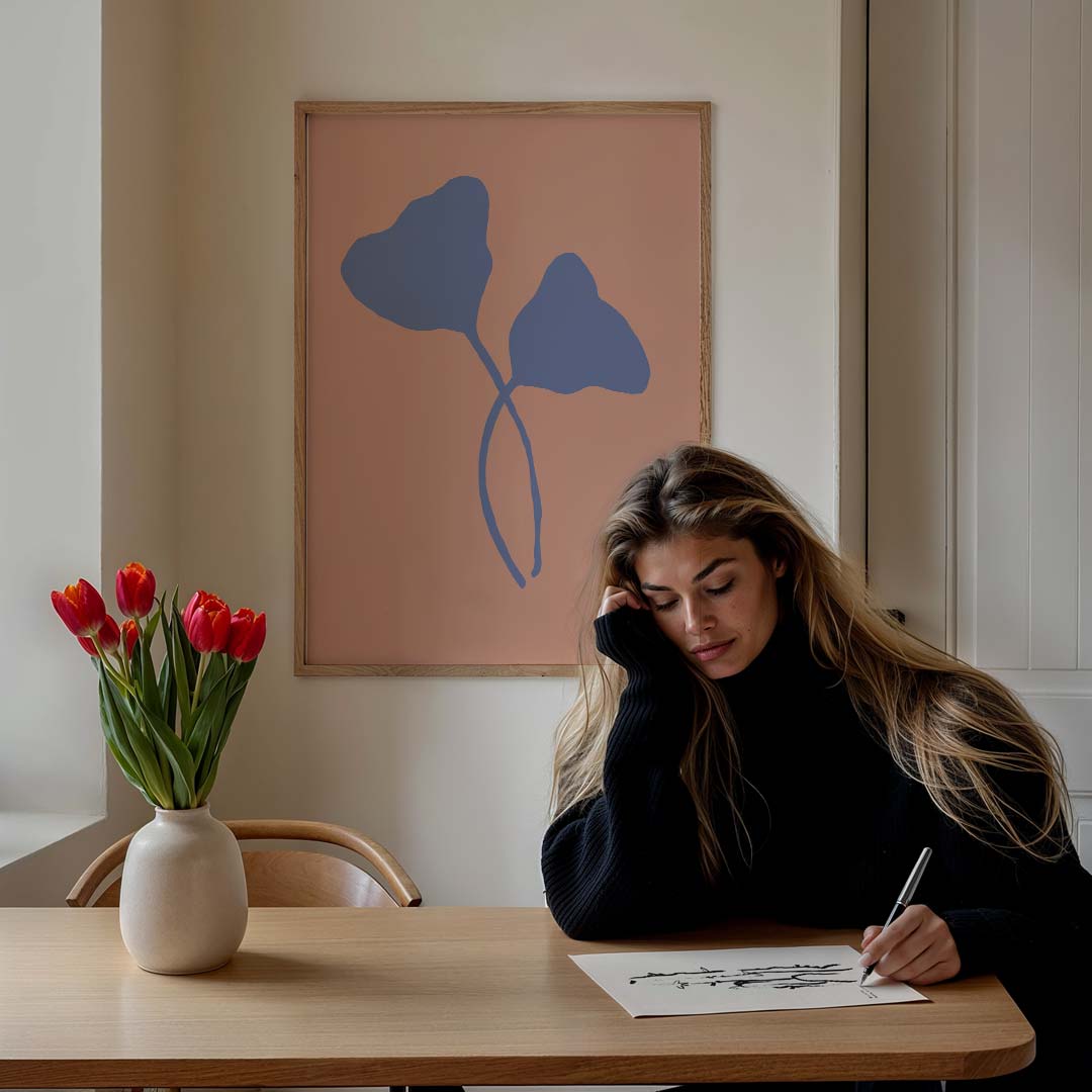 Minimalistische Botanische – bloemen poster in staand formaat