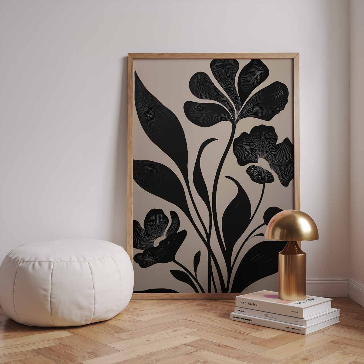 Elegant Botanical Kunstwerk – staande kleurrijke abstracte wanddecoratie van WallArtistic