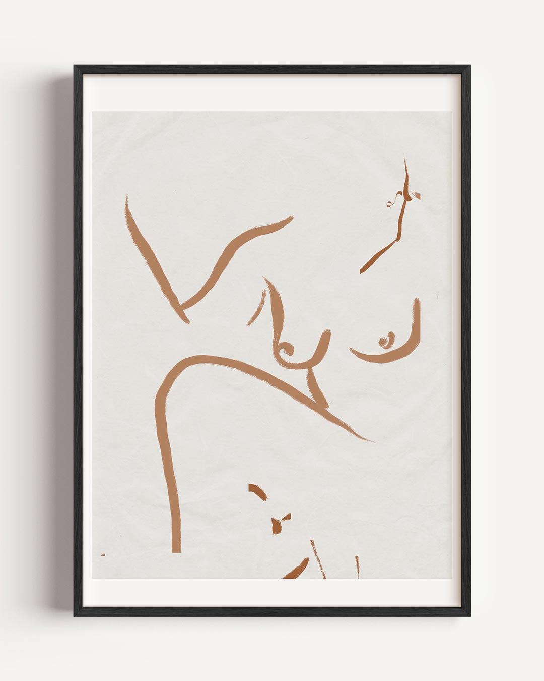 Elegante Lijnkunst Vrouwenlichaam – lijntekening portret poster als wanddecoratie