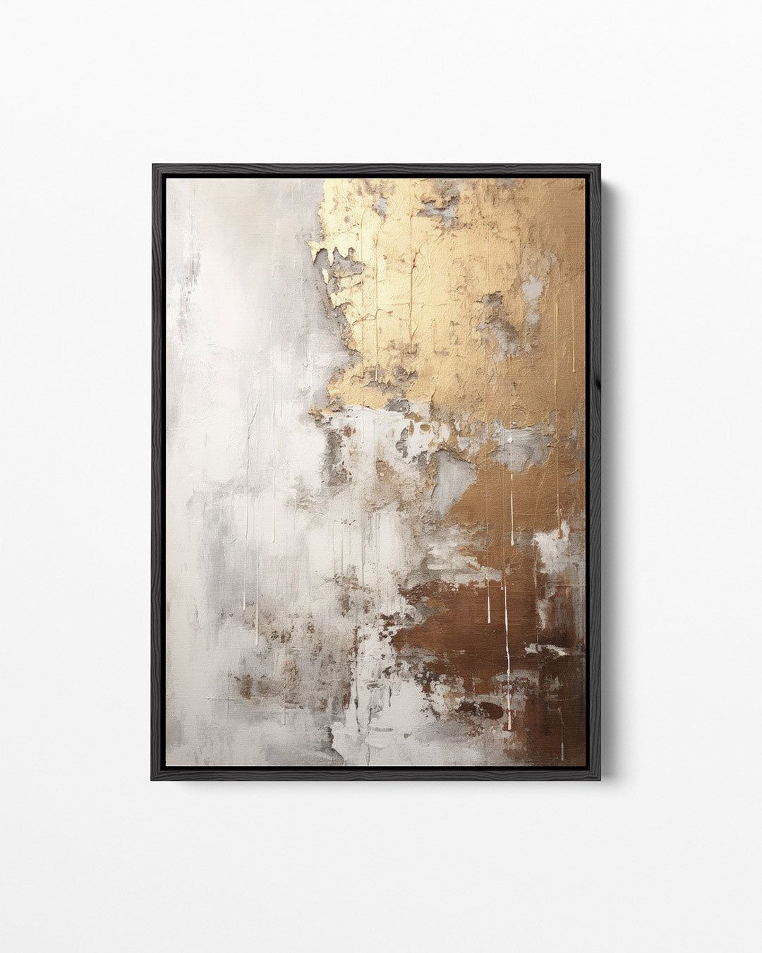 Gouden textuur compositie – staand wanddecoratie kunstwerk