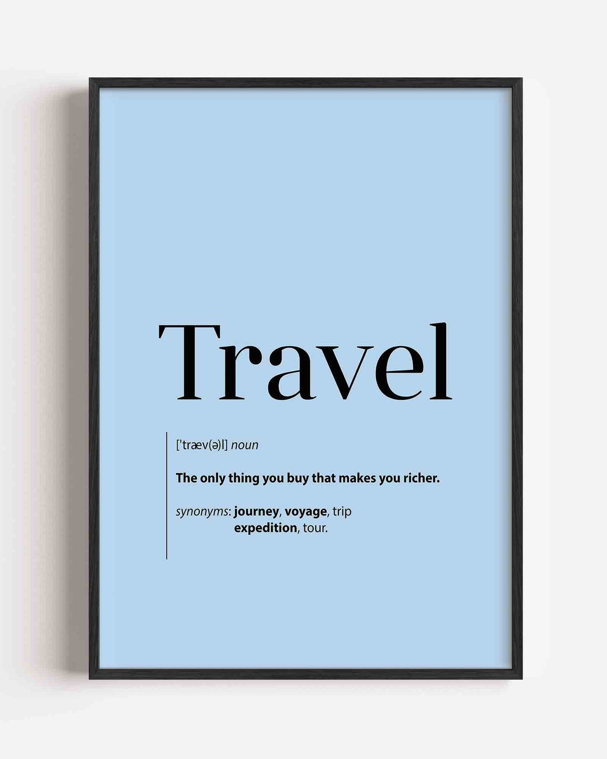 Travel definitie – keuken portret poster als wanddecoratie