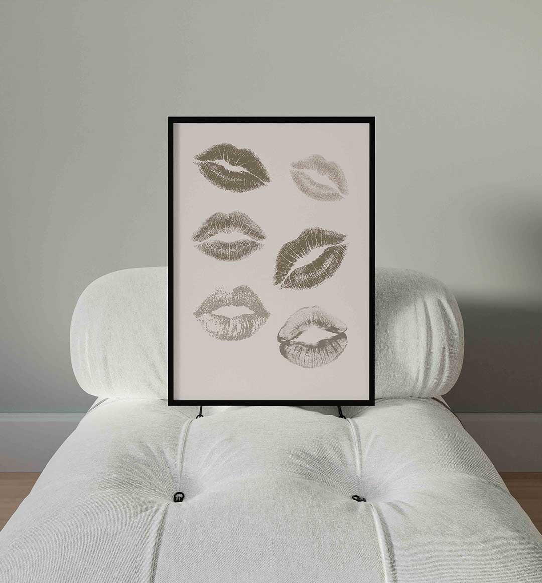 Lippenafdrukken – staande Pop Art wanddecoratie van WallArtistic