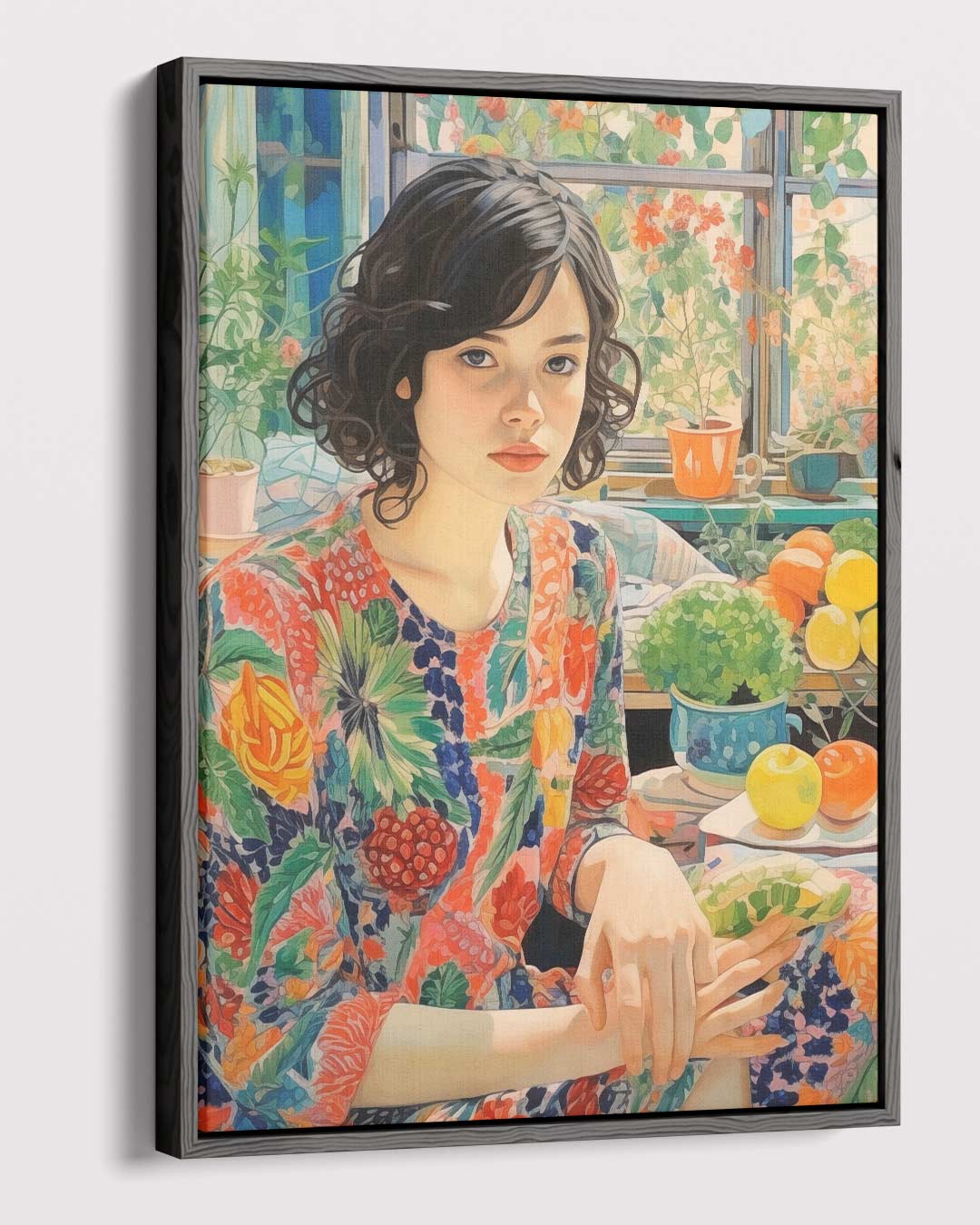 Kleurrijke Zomer Droom – canvas wanddecoratie in portret formaat