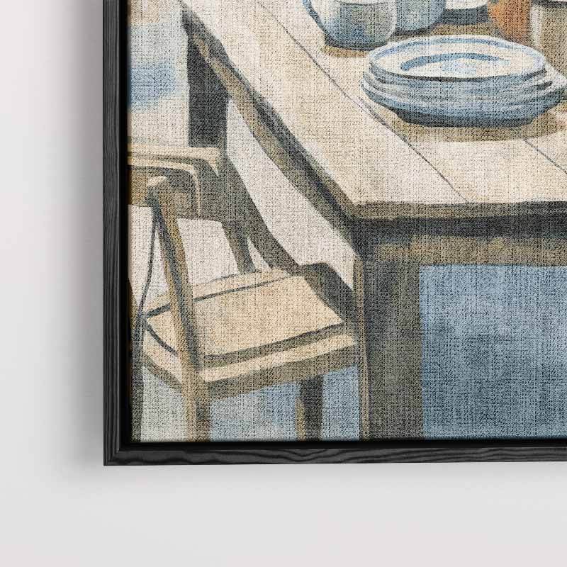 Zomers Tafereel in de Zuid-Franse Tuin – canvas wanddecoratie in portret formaat