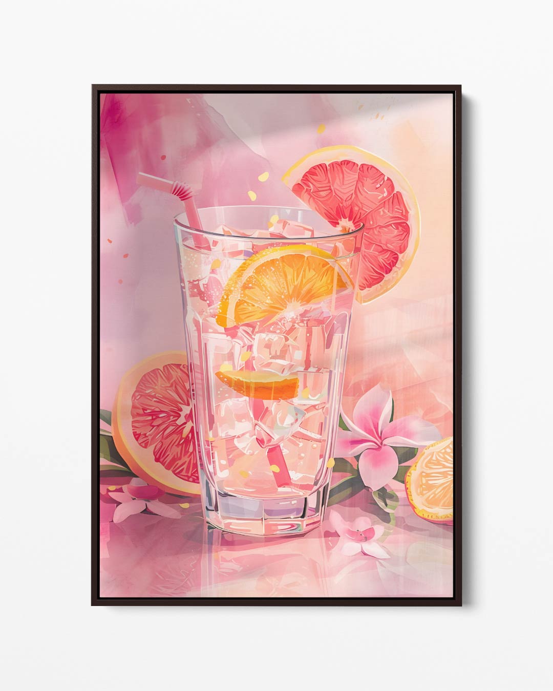 Verfrissende Citrusglans – portret kunstwerk als wanddecoratie