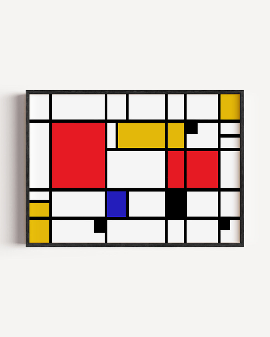 Vlakverdeling en lijnen – liggende Bauhaus poster als wanddecoratie