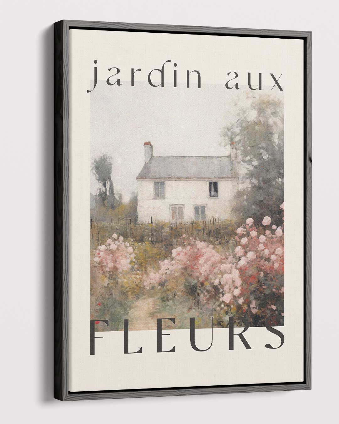 Franse Bloementuin Poster – dibond kunstwerk als wanddecoratie