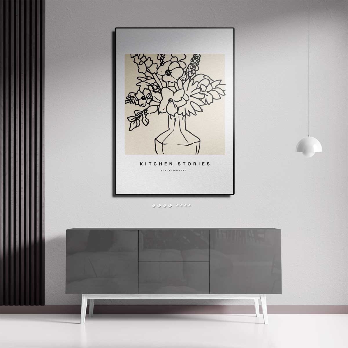 Bloemrijke Vaaskunst – staande wandkunst voor woonkamer of interieur