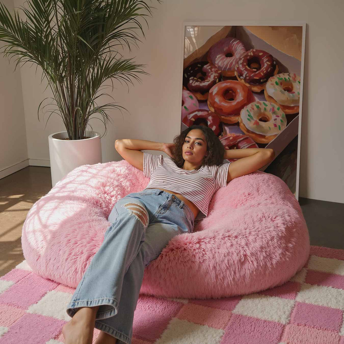 Verrukkelijke Donut-Droom – culinaire wandkunst als portret poster