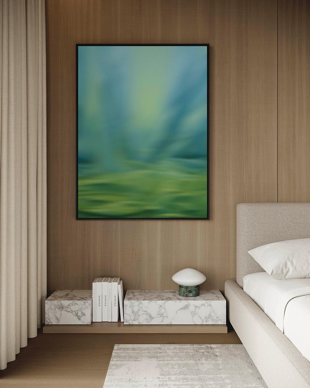 Vloeiende kleuren – kunstwerk op canvas, dibond of plexiglas