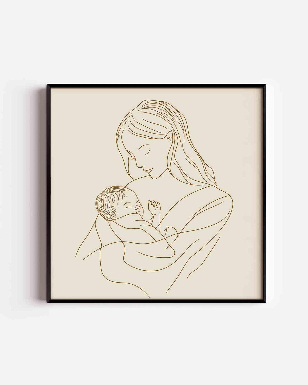 Moeder en kind – vierkante kinderposter als wanddecoratie