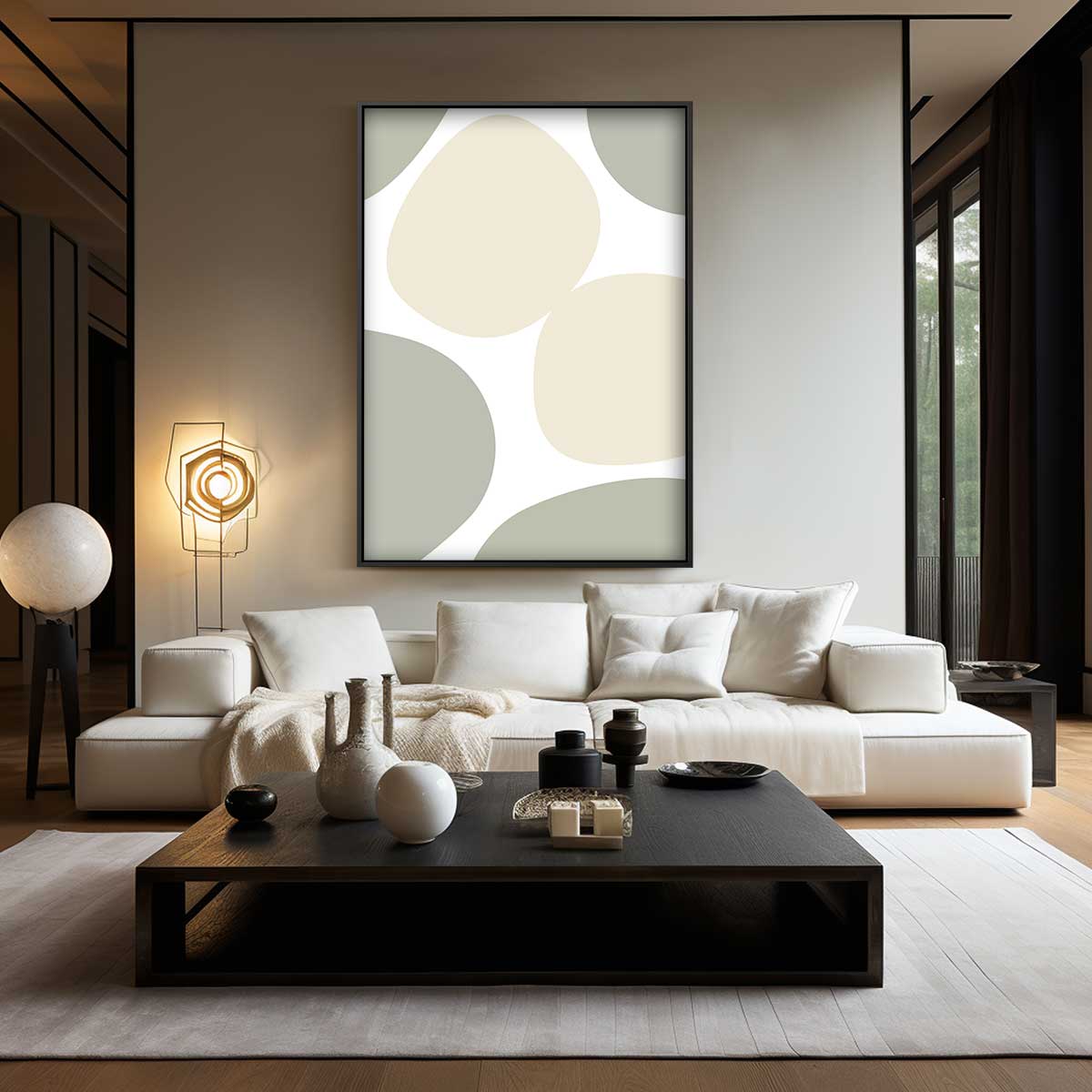 Organische Vormen Wanddecoratie – modern portret kunstwerk van WallArtistic