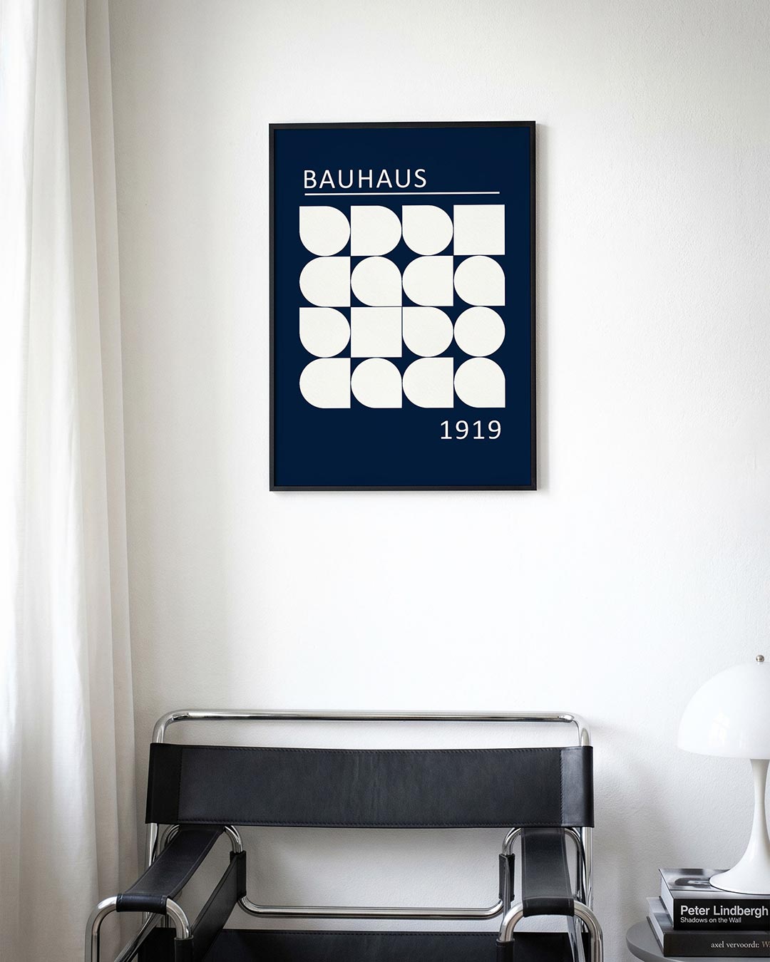Vormritme en kleur – moderne Bauhaus wandkunst als poster