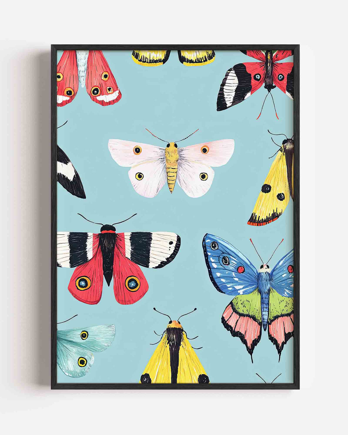 Vlinders en motten – dieren portret poster als wanddecoratie