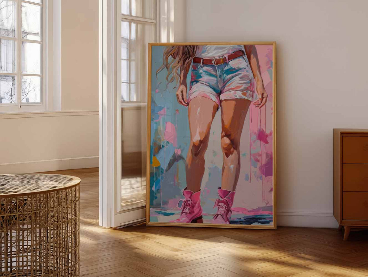 Stijlvolle Zomer Vibes – vrolijke paasillustratie als portret poster