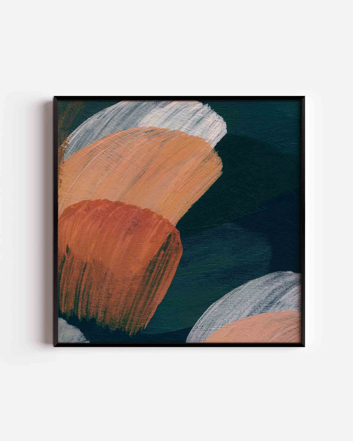 Abstracte penseelstreken – schilderkunst vierkante poster als wanddecoratie
