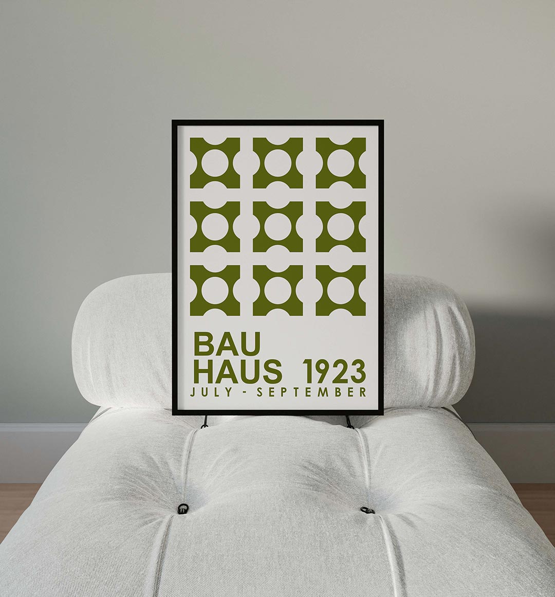 Vorm en ritme – moderne Bauhaus wandkunst als poster