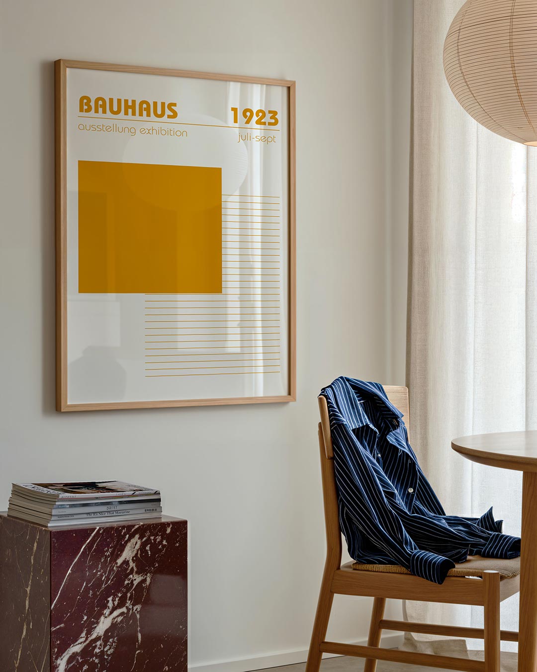 Vorm en lijnen – geometrische poster in Bauhaus-stijl van WallArtistic
