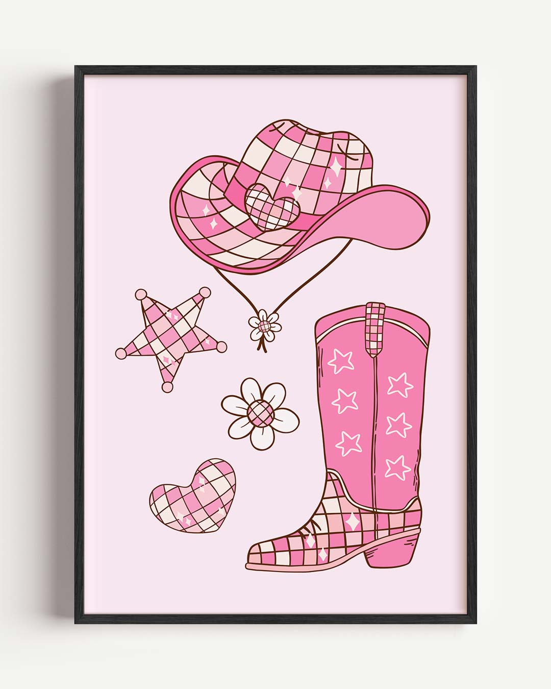 Cowboy Chique – paas portret poster als wanddecoratie