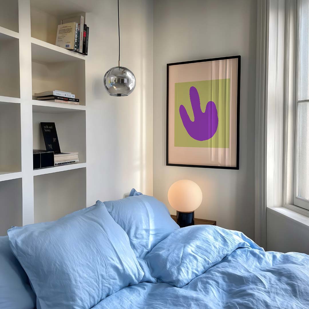 Moderne Abstracte Handafdruk – staande kleurrijke abstracte wanddecoratie van WallArtistic