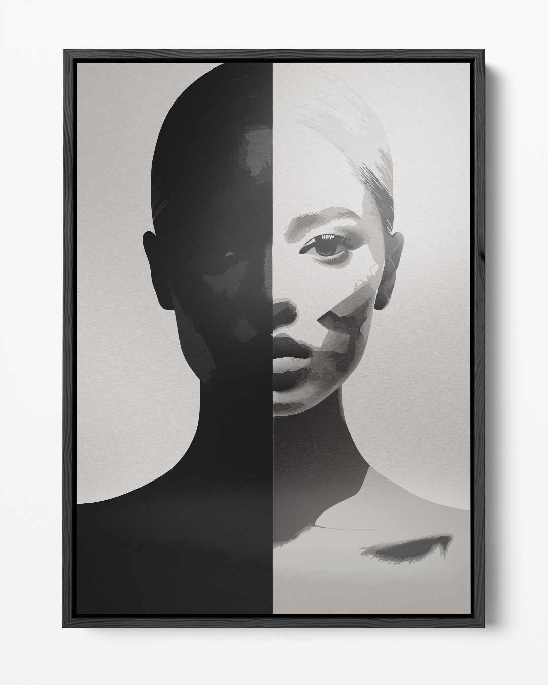 Dualiteit Portret – portret kunstwerk als wanddecoratie