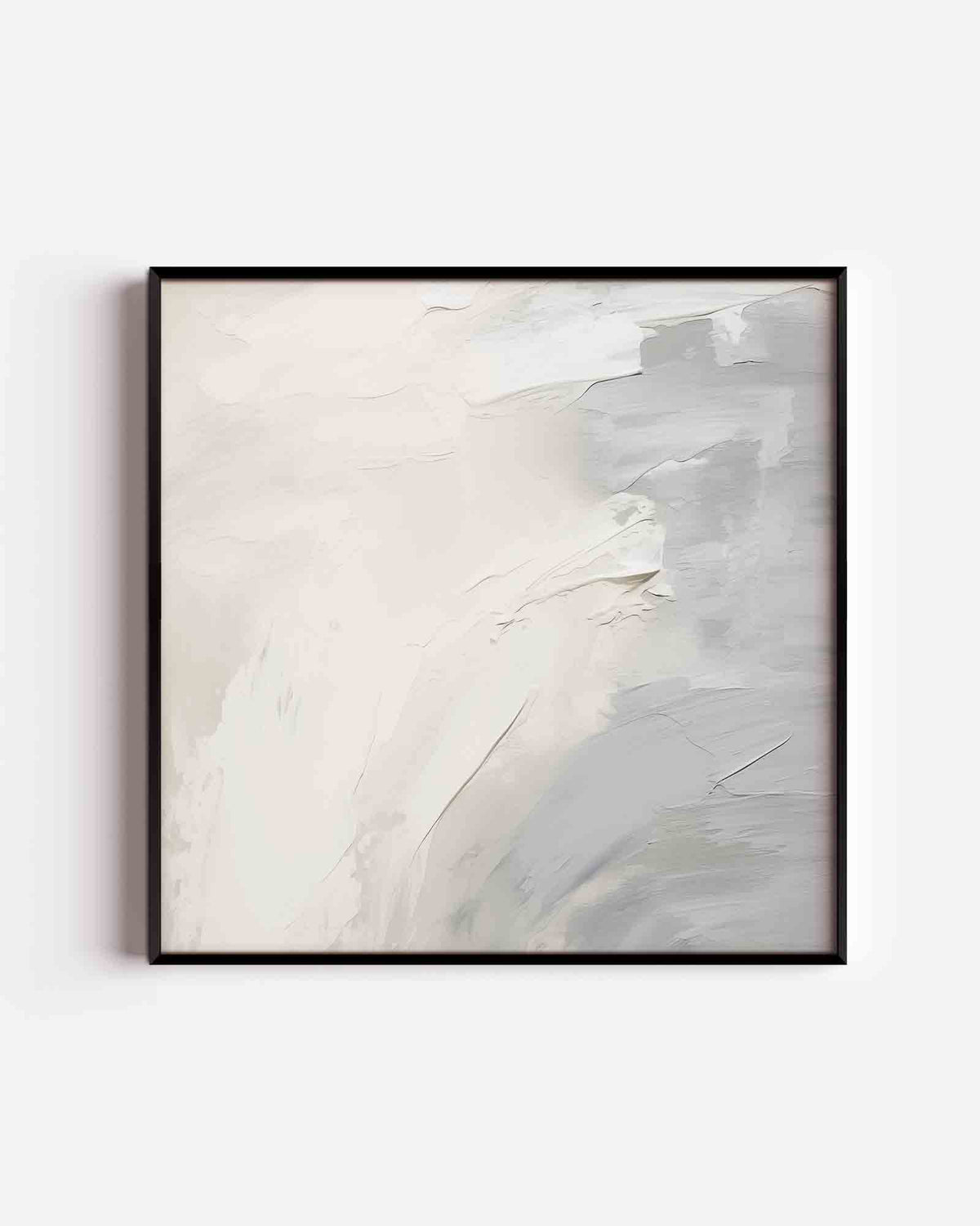 Abstracte grijs en wit – abstracte vierkante poster als wanddecoratie