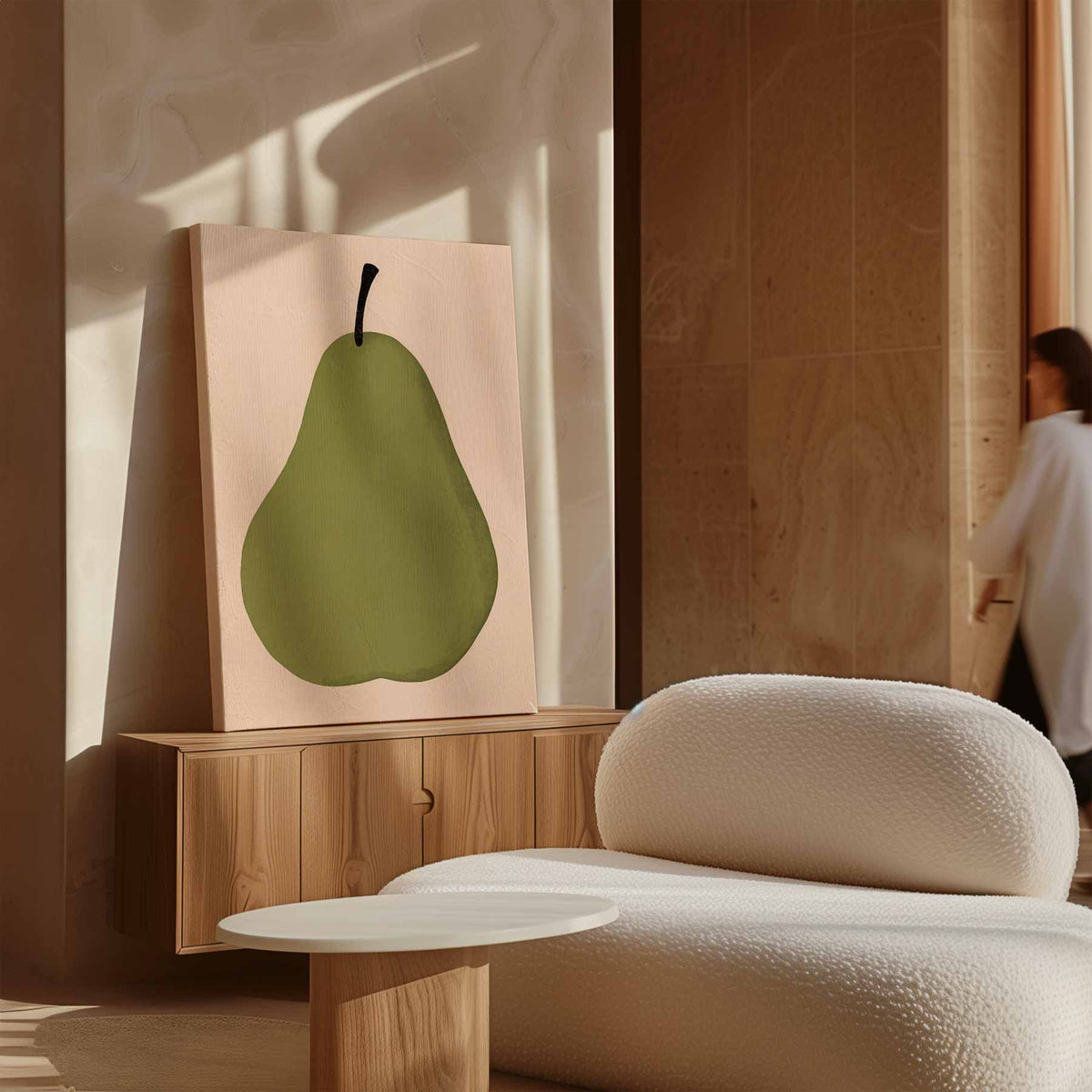 Simpel Perenkunstwerk – staand kunstwerk voor modern interieur