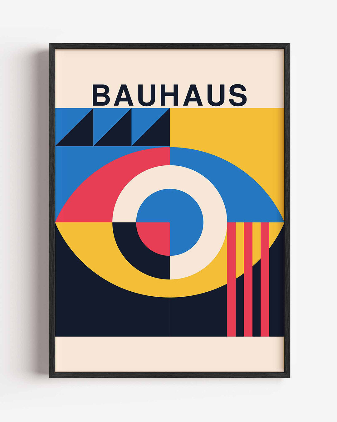 Vorm en kleur – staande Bauhaus poster als wanddecoratie