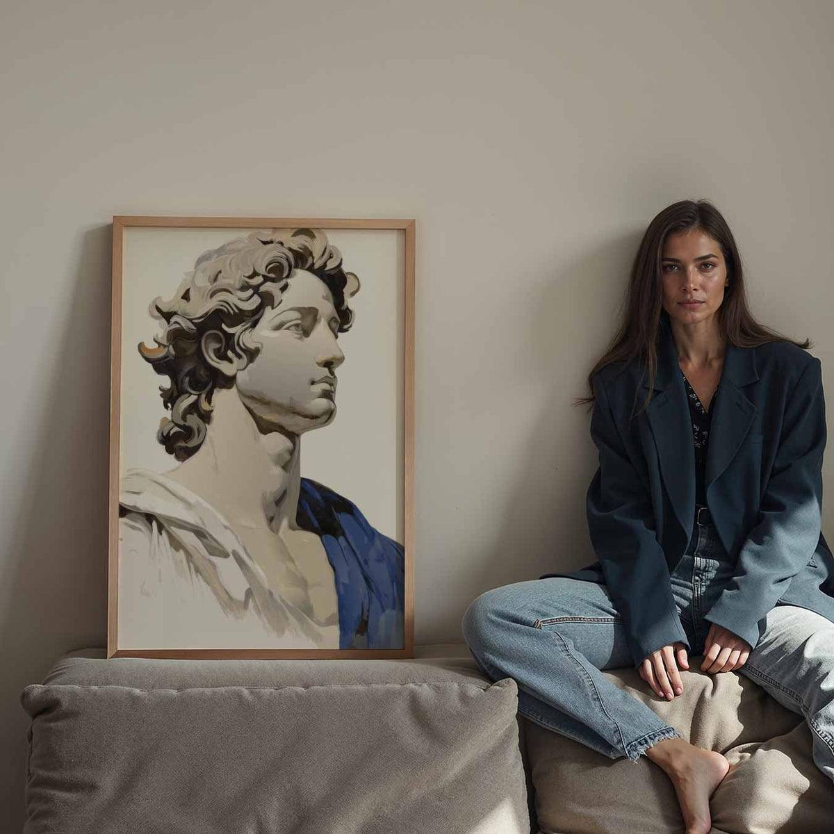 Klassieke Kracht – Streetart wandkunst als portret poster
